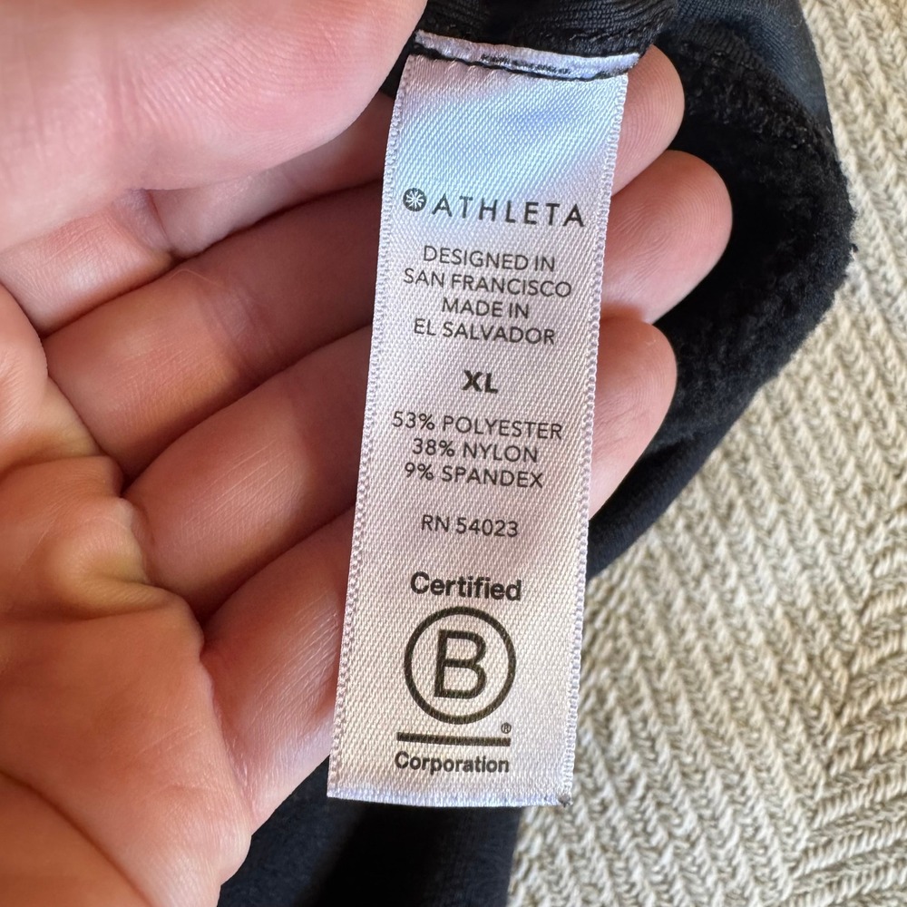 Athleta Altitude Tight Black Fleece Lined High Rise Leggings Womens XL 486203 - Picture 9 of 11
